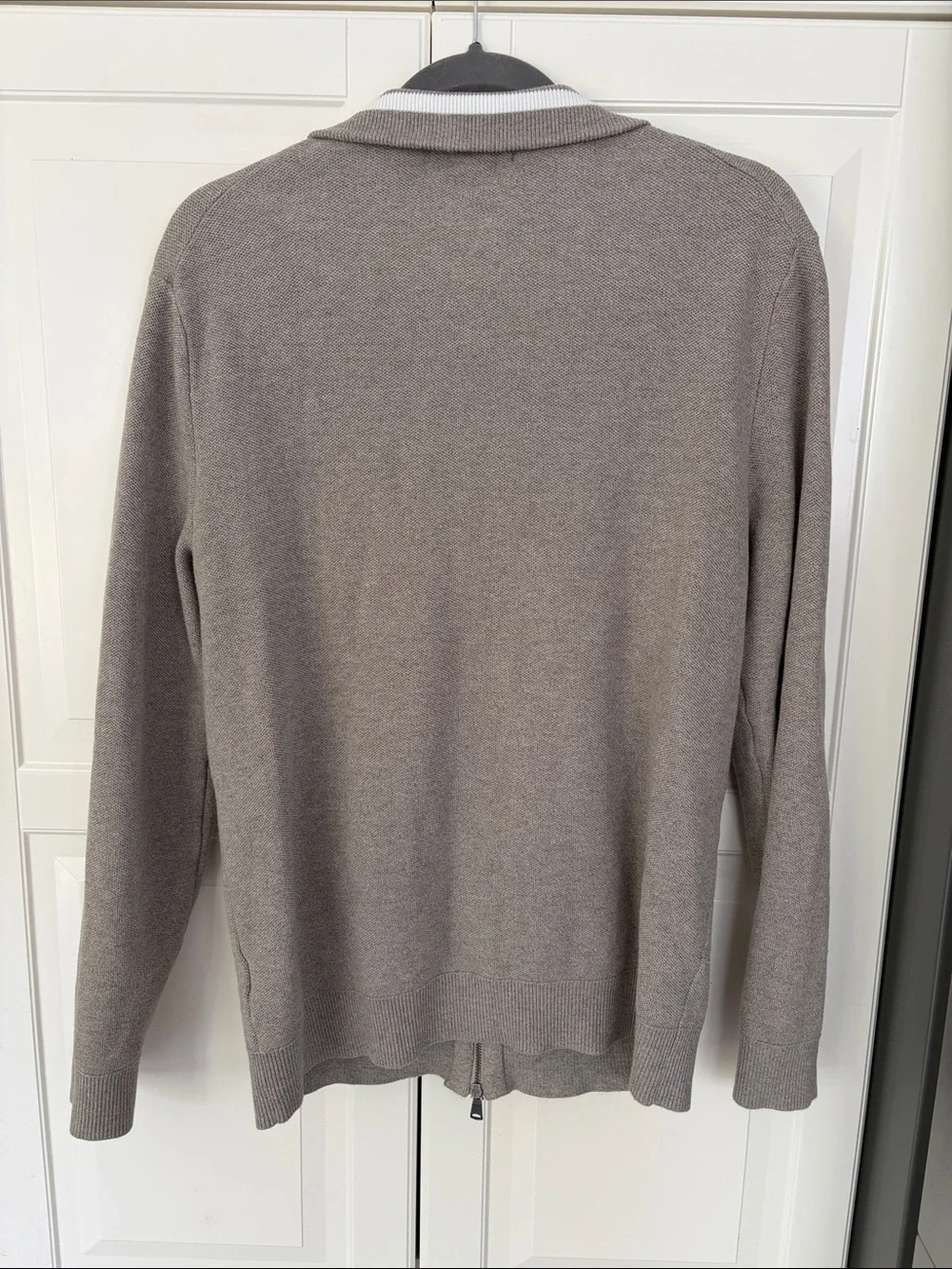 Banana Republic Men's Zip-Front Sweater in Taupe
